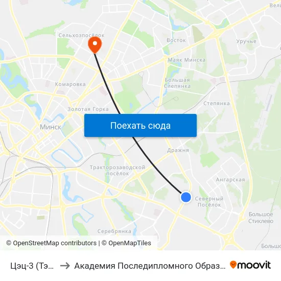 Цэц-3 (Тэц-3) to Академия Последипломного Образования map