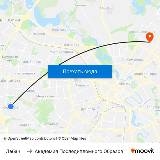 Лабанка to Академия Последипломного Образования map