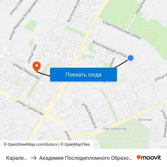 Караленкі to Академия Последипломного Образования map