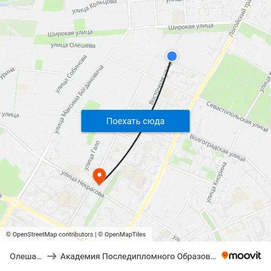 Олешава to Академия Последипломного Образования map