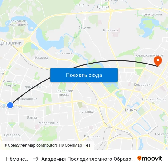 Нёманская to Академия Последипломного Образования map