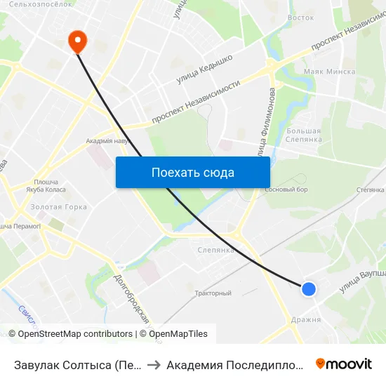 Завулак Солтыса (Переулок Солтыса) to Академия Последипломного Образования map