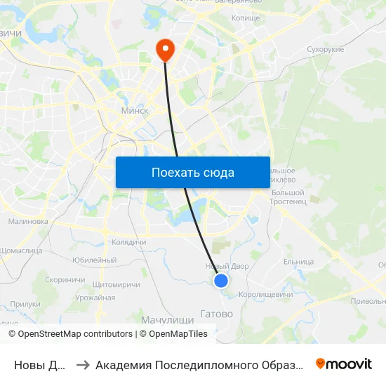 Новы Двор to Академия Последипломного Образования map
