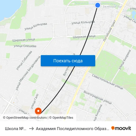 Школа №122 to Академия Последипломного Образования map