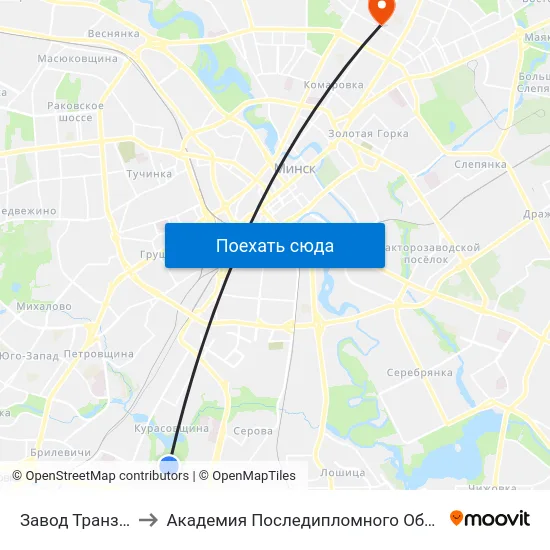 Завод Транзістар to Академия Последипломного Образования map