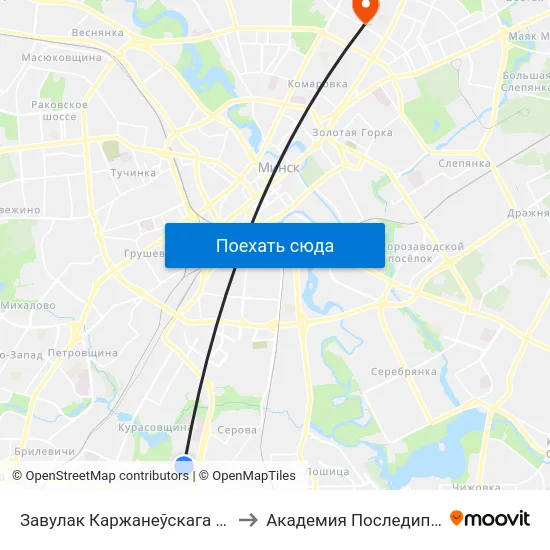 Завулак Каржанеўскага (Переулок Корженевского) to Академия Последипломного Образования map