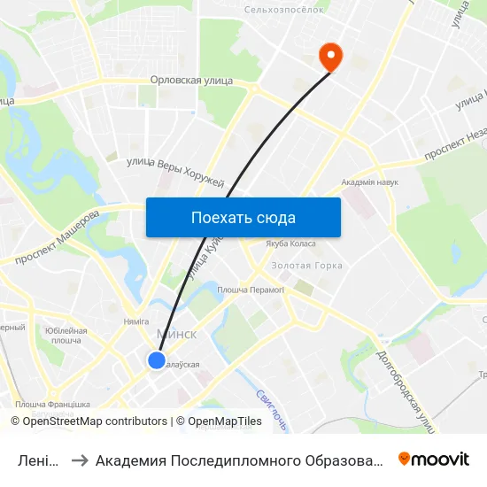 Леніна to Академия Последипломного Образования map