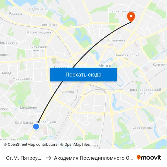 Ст.М. Пятроўшчына to Академия Последипломного Образования map