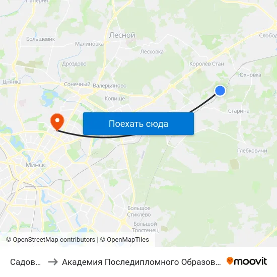 Садовый to Академия Последипломного Образования map