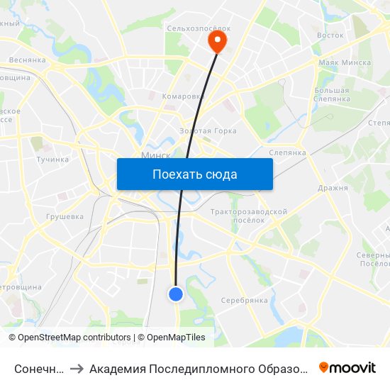 Сонечная to Академия Последипломного Образования map