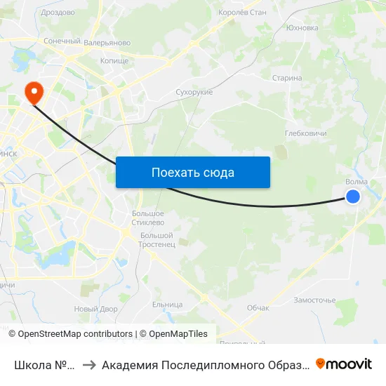 Школа №194 to Академия Последипломного Образования map