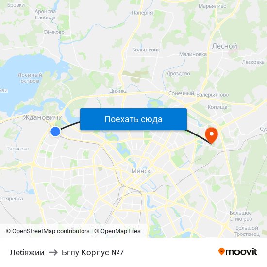 Лебяжий to Бгпу Корпус №7 map