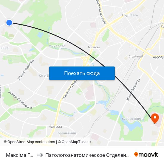 Максіма Гарэцкага to Патологоанатомическое Отделение Детской Патологии map