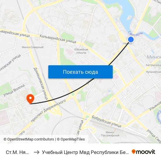 Ст.М. Няміга to Учебный Центр Мвд Республики Беларусь map