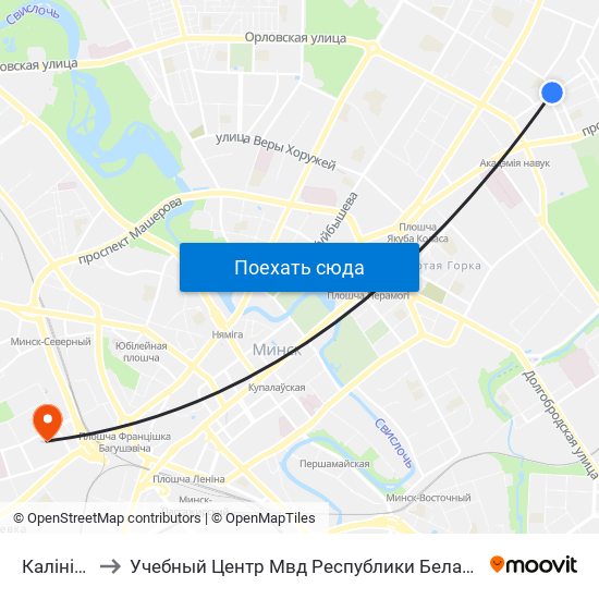 Калініна to Учебный Центр Мвд Республики Беларусь map