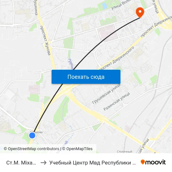 Ст.М. Міхалова to Учебный Центр Мвд Республики Беларусь map