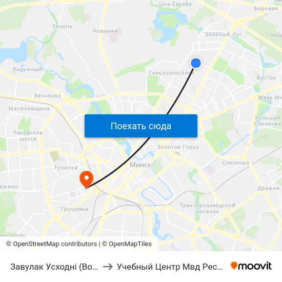 Завулак Усходні (Восточный Пер.) to Учебный Центр Мвд Республики Беларусь map