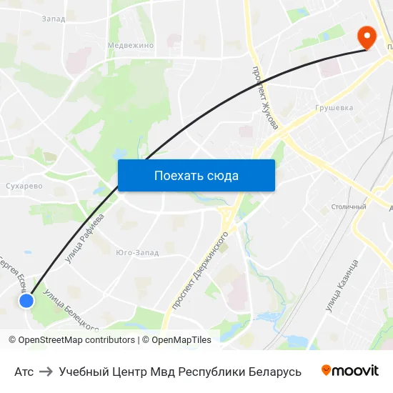 Атс to Учебный Центр Мвд Республики Беларусь map