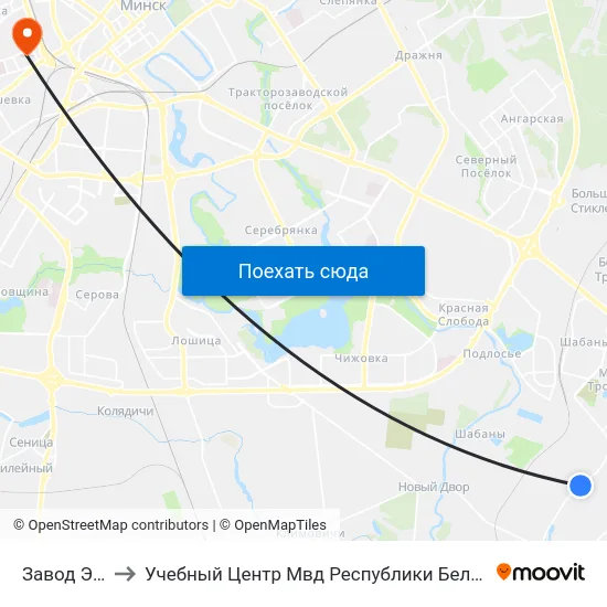 Завод Эпк to Учебный Центр Мвд Республики Беларусь map