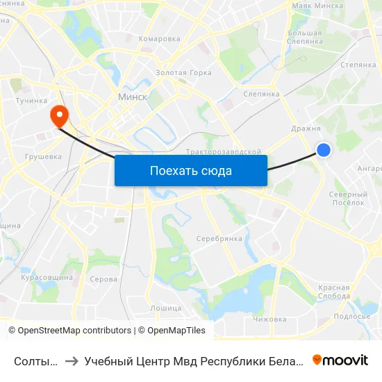 Солтыса to Учебный Центр Мвд Республики Беларусь map
