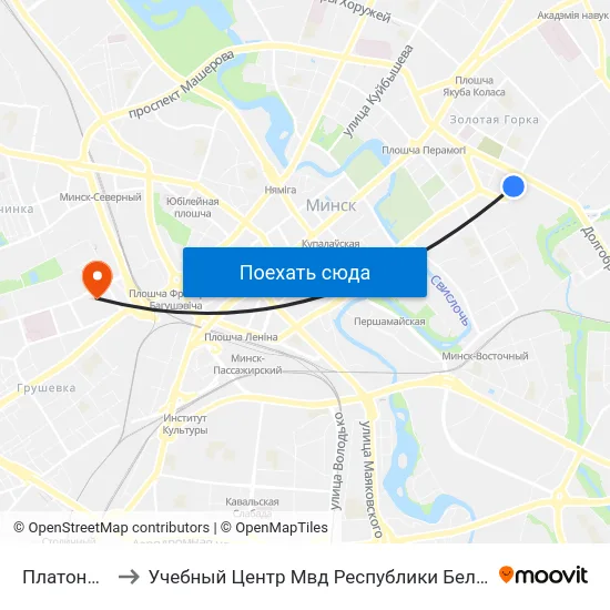 Платонава to Учебный Центр Мвд Республики Беларусь map