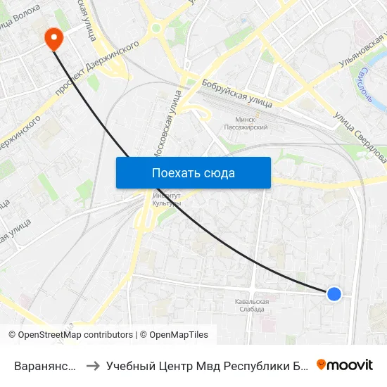 Варанянскага to Учебный Центр Мвд Республики Беларусь map