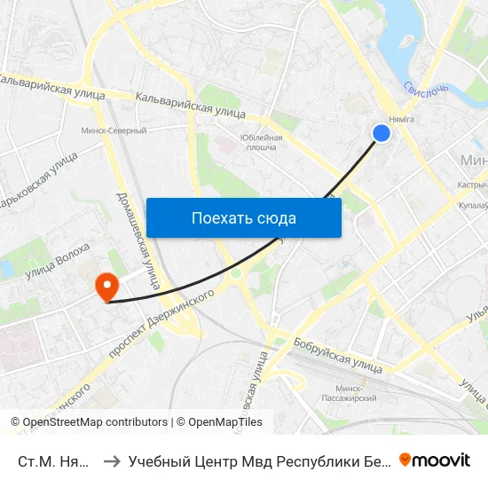 Ст.М. Няміга to Учебный Центр Мвд Республики Беларусь map