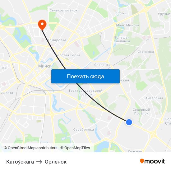 Катоўскага to Орленок map