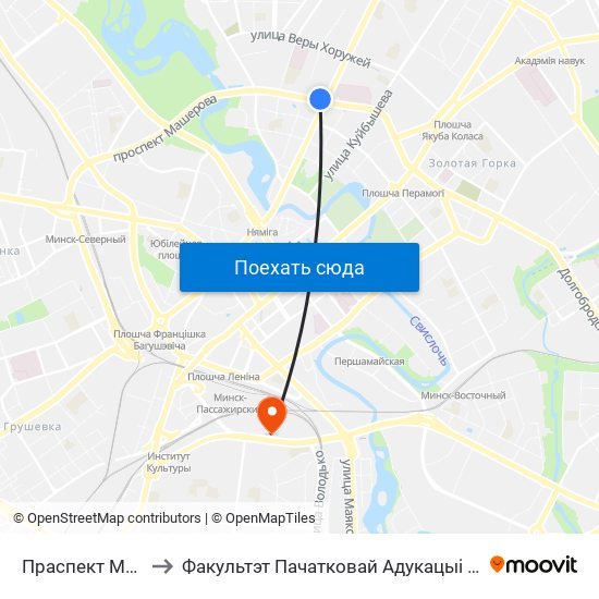 Праспект Машэрава to Факультэт Пачатковай Адукацыі Бдпу Імя М. Танка map