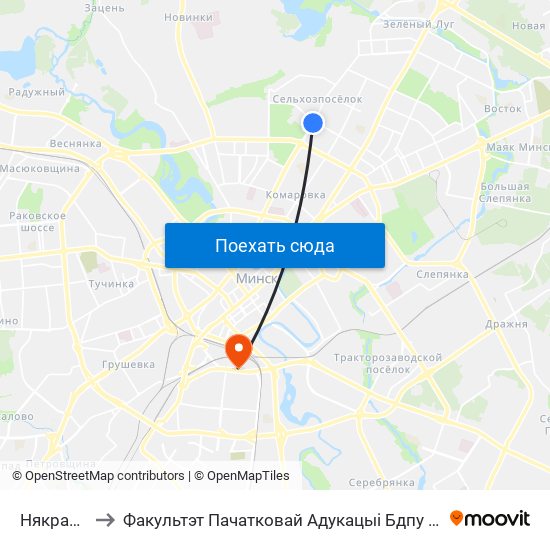 Някрасава to Факультэт Пачатковай Адукацыі Бдпу Імя М. Танка map