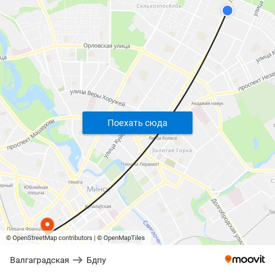 Валгаградская to Бдпу map