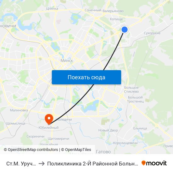 Ст.М. Уручча to Поликлиника 2-Й Районной Больницы map