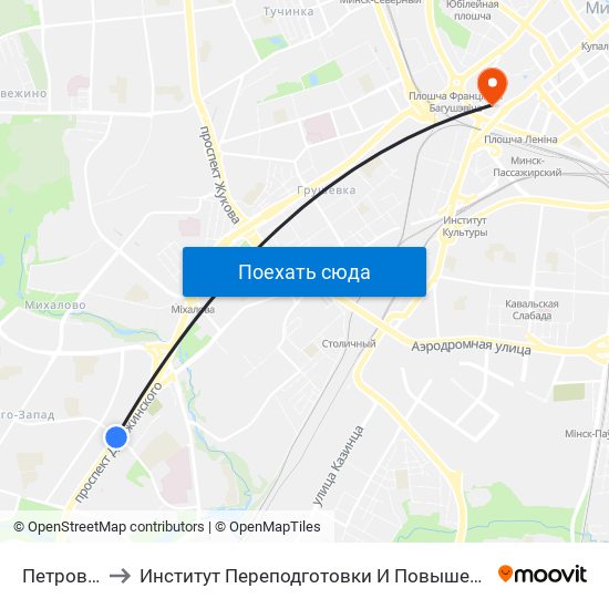 Петровщина to Институт Переподготовки И Повышения Квалификации map