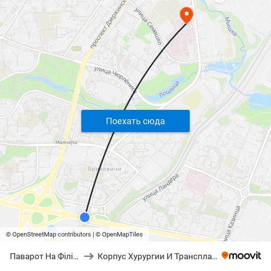 Паварот На Філіял Бду to Корпус Хурургии И Трансплантологии map