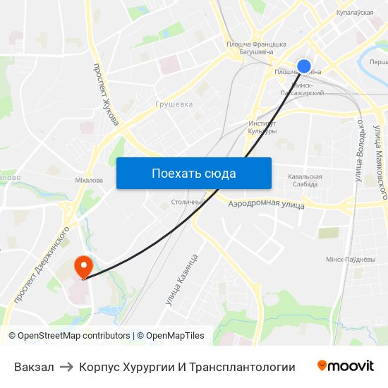 Вакзал to Корпус Хурургии И Трансплантологии map