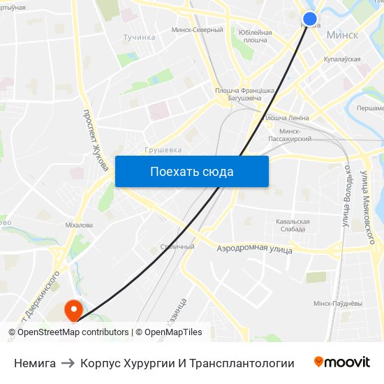 Немига to Корпус Хурургии И Трансплантологии map