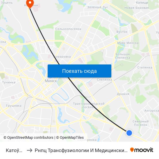 Катоўскага to Рнпц Трансфузиологии И Медицинских Биотехнологий map