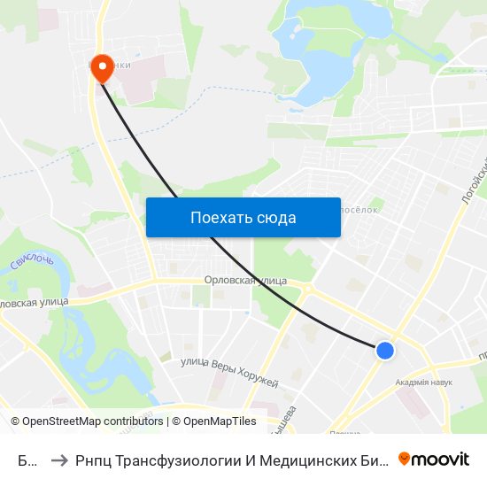 Бнту to Рнпц Трансфузиологии И Медицинских Биотехнологий map