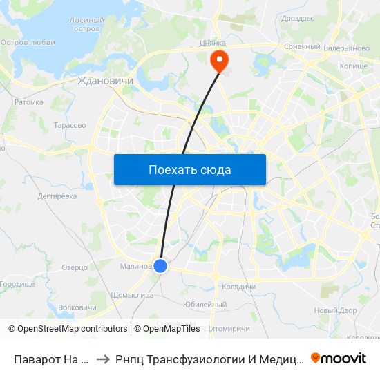 Паварот На Філіял Бду to Рнпц Трансфузиологии И Медицинских Биотехнологий map