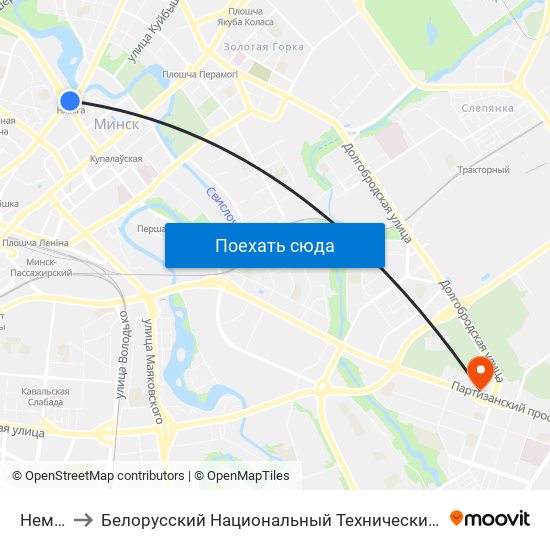 Немига to Белорусский Национальный Технический Университет map