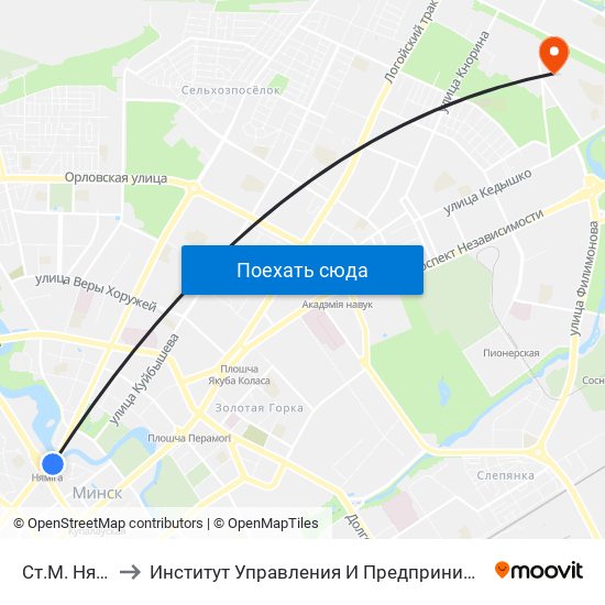 Ст.М. Няміга to Институт Управления И Предпринимательства map