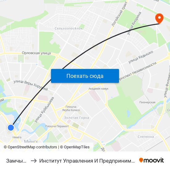 Замчышча to Институт Управления И Предпринимательства map