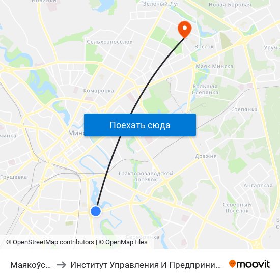 Маякоўскага to Институт Управления И Предпринимательства map