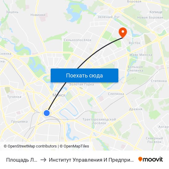 Площадь Ленина to Институт Управления И Предпринимательства map