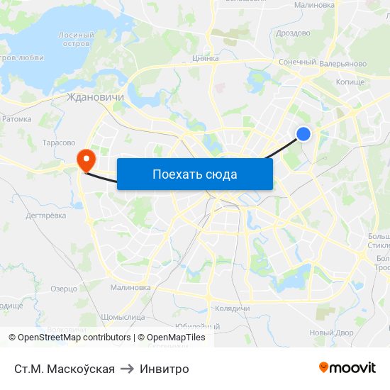 Ст.М. Маскоўская to Инвитро map