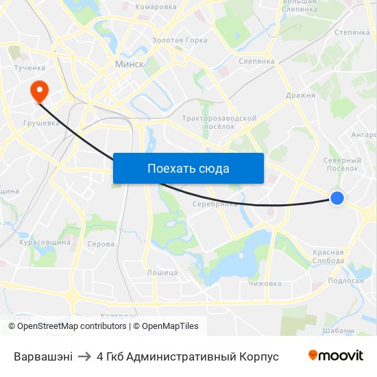 Варвашэні to 4 Гкб Административный Корпус map