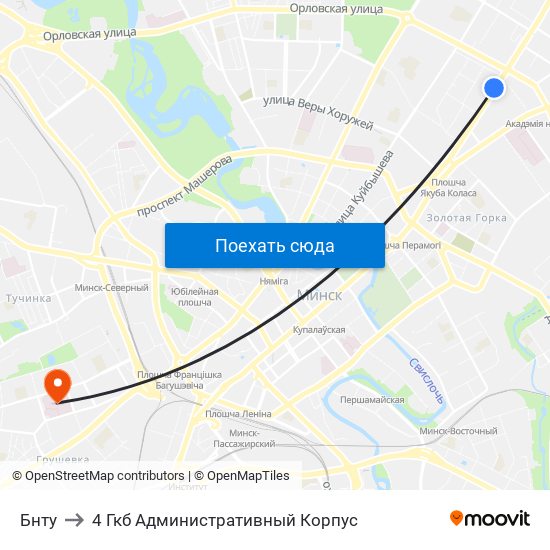 Бнту to 4 Гкб Административный Корпус map