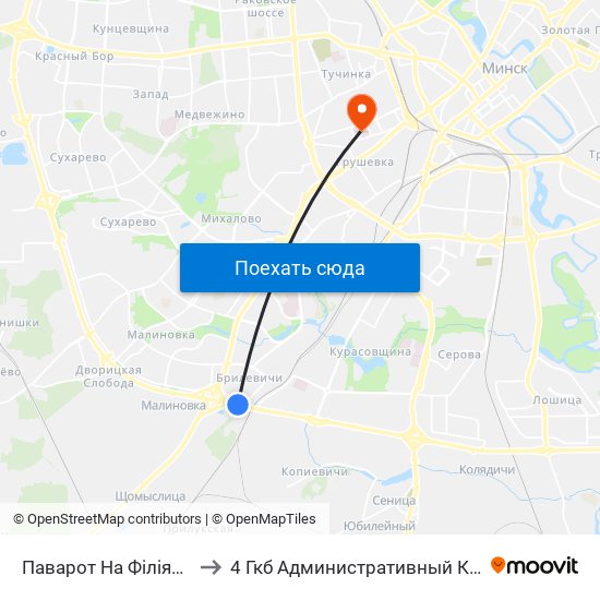 Паварот На Філіял Бду to 4 Гкб Административный Корпус map