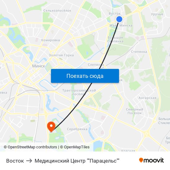 Восток to Медицинский Центр ""Парацельс"" map
