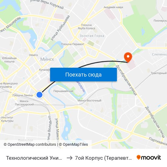 Технологический Университет to 7ой Корпус (Терапевтический) map